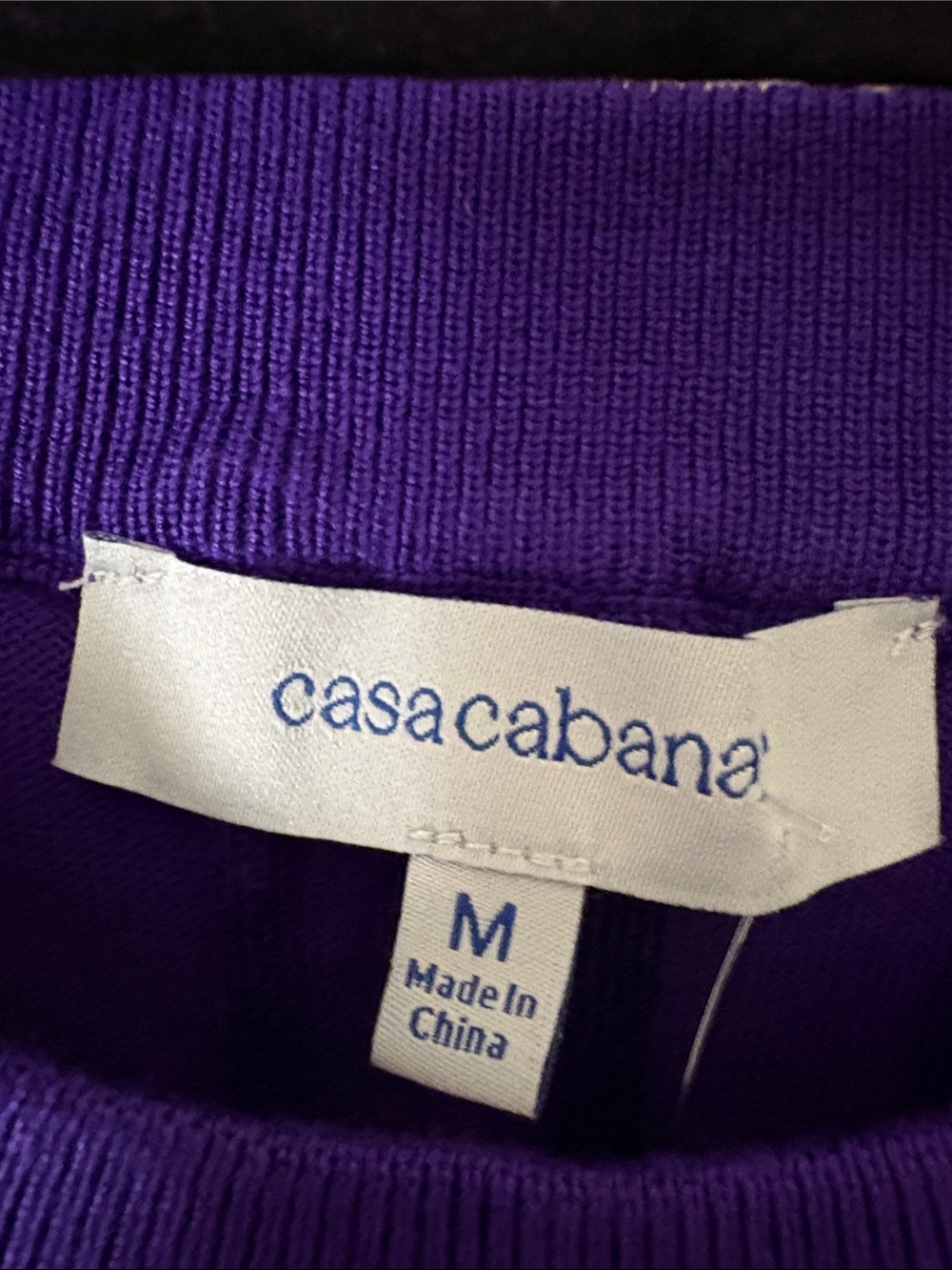 Purple Ribbed Crew Sweater - Picture 2 of 4